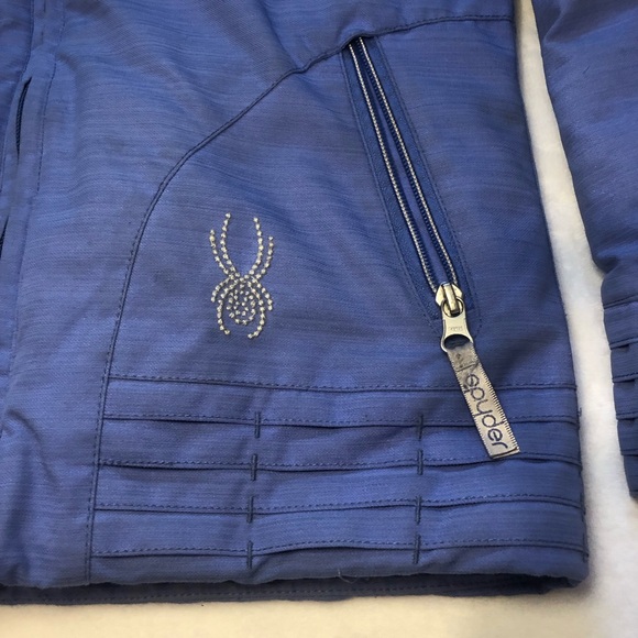 Spyder Snow/ Ski Jacket ~ Girls 12 ~ Bluish Purple - Picture 3 of 15